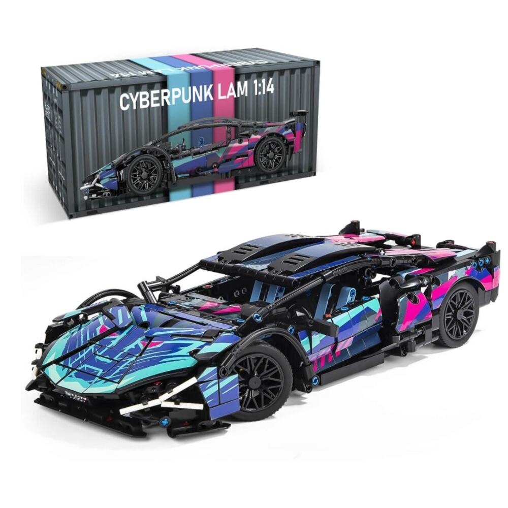 Cyberpunk Sports Race Car Building Block Set 1:14 806PCS Open Box